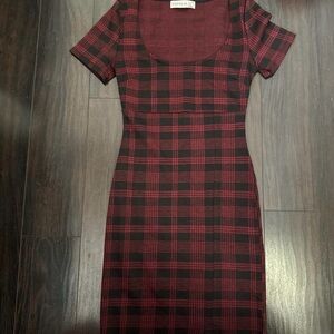 Plaid Red and Black Women's Dress
